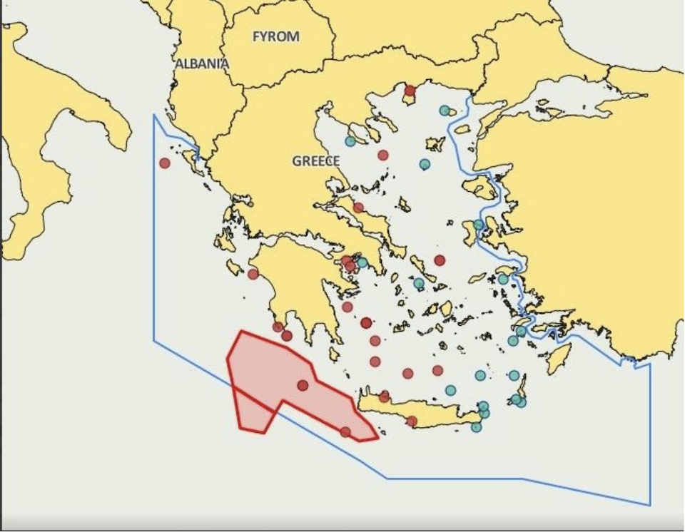 Συμπληρωματική Navtex για τις έρευνες νοτιοδυτικά της Κρήτης – Επεκτείνεται το πεδίο-1