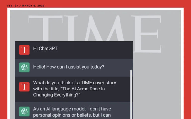 Το ChatGPT έγινε εξώφυλλο στο περιοδικό TIME