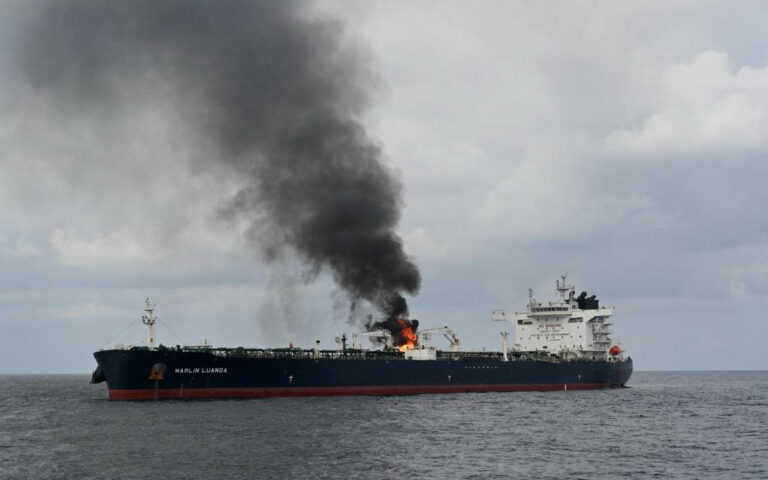 Κόλπος του Αντεν: Κατασβέσθηκε η φωτιά στο πλοίο «Marlin Luanda»